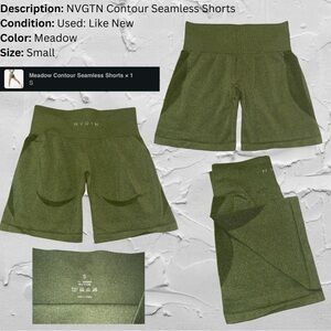 NVGTN Contour Seamless Shorts
Size: Small
Barely worn, like new
Color: Meadow